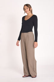 Julia Long Sleeve Top - Black