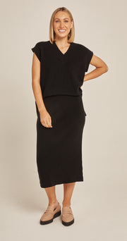 Jasper Knitted Skirt - Black
