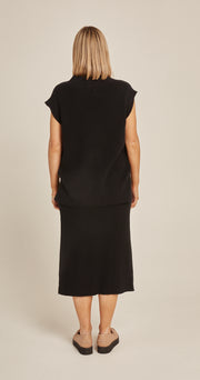 Jasper Knitted Skirt - Black