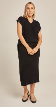 Jasper Knitted Skirt - Black
