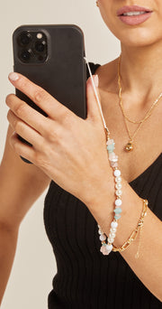 Cora Phone Charm - Multi Pearl
