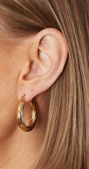 Iris Hoop Earrings - Gold