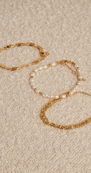 Eliza Bracelet - Pearl and Gold