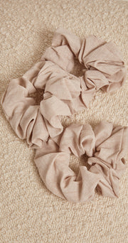 Hadley Scrunchie Pack - Natural Linen