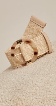 Carly Stretch Belt - Cream