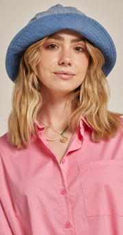 Juno Bucket Hat - Washed Denim