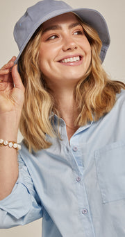 Daisy Bucket Hat - Sky Blue