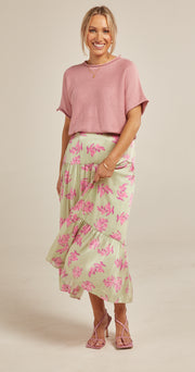 Jasmine Skirt - Green Floral