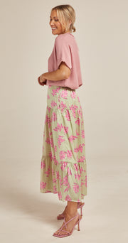 Jasmine Skirt - Green Floral