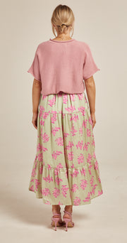 Jasmine Skirt - Green Floral