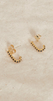 Jolie Earrings - Gold & Black