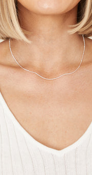 Laney Beaded Necklace - Silver