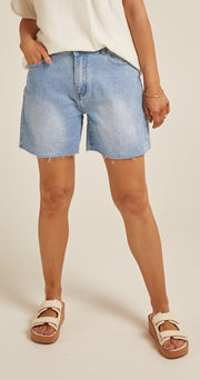 Perry Denim Shorts - Light Blue