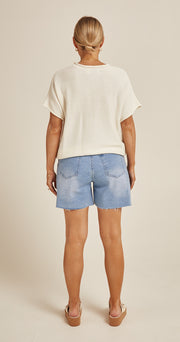 Perry Denim Shorts - Light Blue