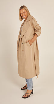 Fallon Trench Coat - Beige