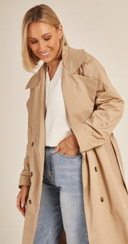 Fallon Trench Coat - Beige
