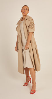 Tyla High Neck Dress - Oatmeal