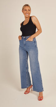 Harrie Ribbed Tank - Navy