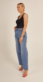 Harrie Ribbed Tank - Navy