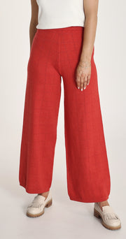 Rosie Knitted Pant - Scarlet