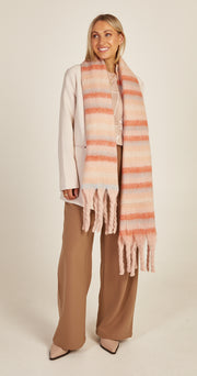 Myles Scarf - Blush Stripe