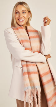 Myles Scarf - Blush Stripe