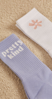 Sock Twin Pack - Blue and White
