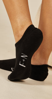 No-Show Sock Twin Pack - Cream & Black