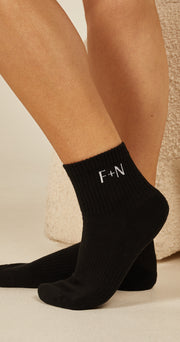 Ankle Sock Twin Pack - Black & White