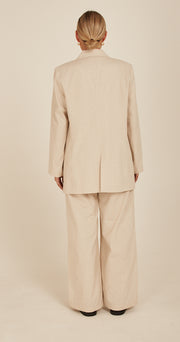 Carrie Linen Blend Blazer - Cream