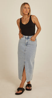 Venus Cropped Tank - Black