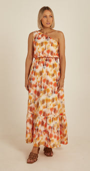 Olivia One Shoulder Dress - Sunset Haze