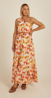 Olivia One Shoulder Dress - Sunset Haze