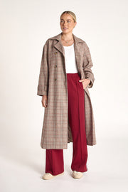 Sawyer Trench Coat - Cocoa Check