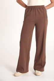 Noah Wide Pant - Chocolate Pink Stripe
