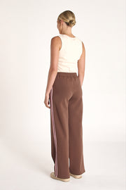 Noah Wide Pant - Chocolate Pink Stripe
