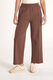 Noah Cropped Pant - Chocolate Pink Stripe
