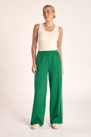 Noah Wide Pant - Multi Emerald Stripe