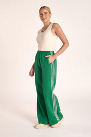 Noah Wide Pant - Multi Emerald Stripe