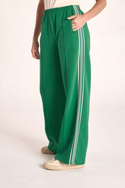 Noah Wide Pant - Multi Emerald Stripe