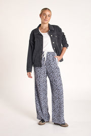 Casey Pant - Slate Leopard