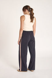 Noah Wide Pant - Navy Multi Stripe