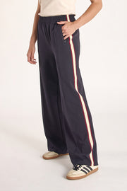 Noah Wide Pant - Navy Multi Stripe