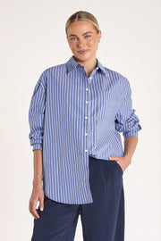 Emily Shirt - Navy Stripe