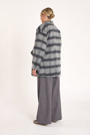 Maple Coat - Black Grey Check