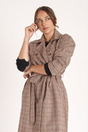 Sawyer Trench Coat - Cocoa Check