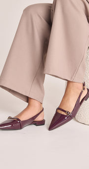 Ilie Flat - Mulberry Patent