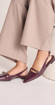 Ilie Flat - Mulberry Patent