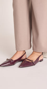 Ilie Flat - Mulberry Patent