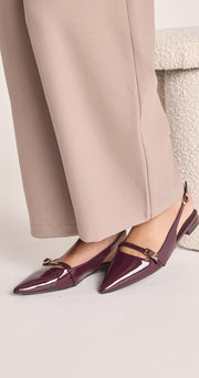 Ilie Flat - Mulberry Patent